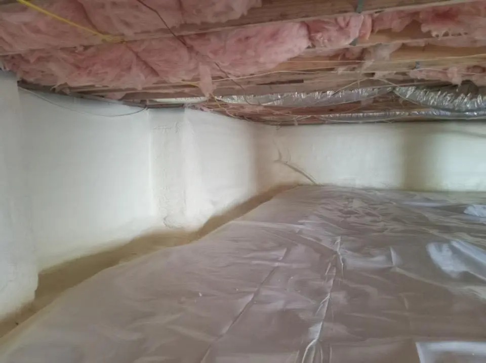 Crawl space encapsulation with closed-cell spray foam for Attic Insulation in Diamond Bar